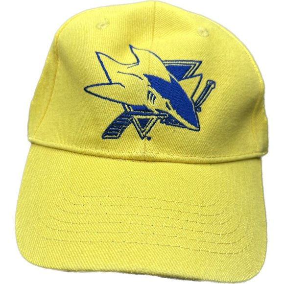 San Jose Sharks & Trojans Rare Yellow Hat Cap Adjustable - Picture 1 of 6